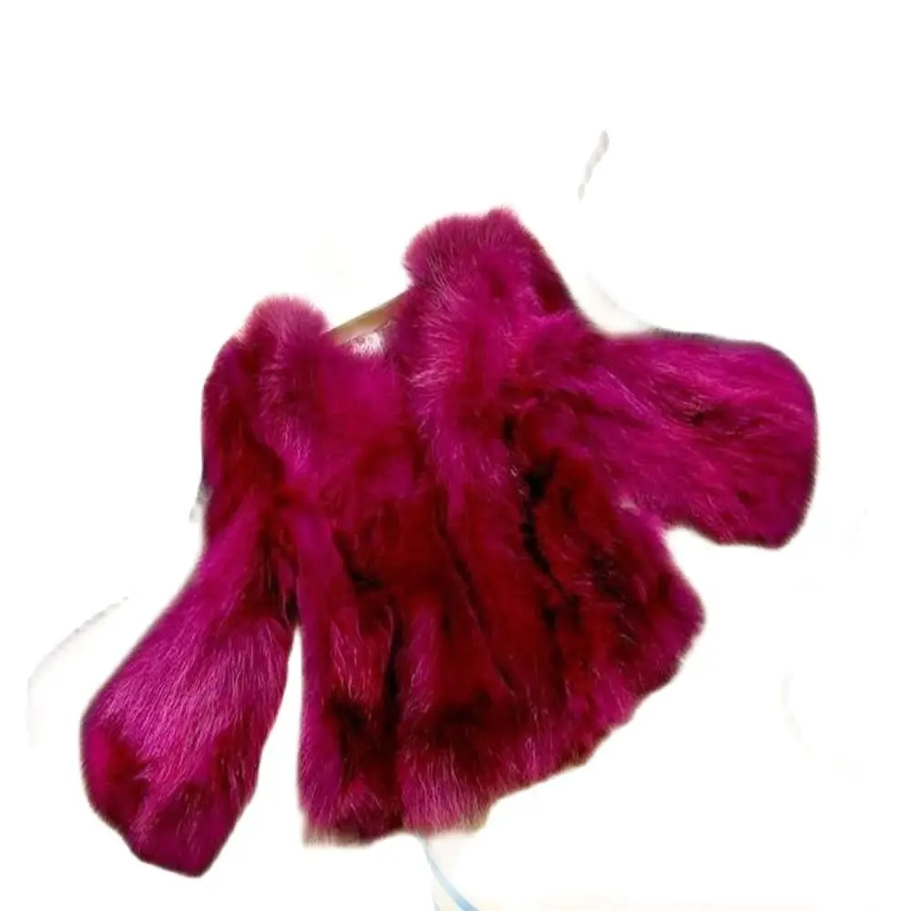 

Female Autumn Winter Fur Fox Fur Raccoon Thickening Coat Women High Quality O-neck Short Fur Outerwear Lady Warm Fur Overcoat