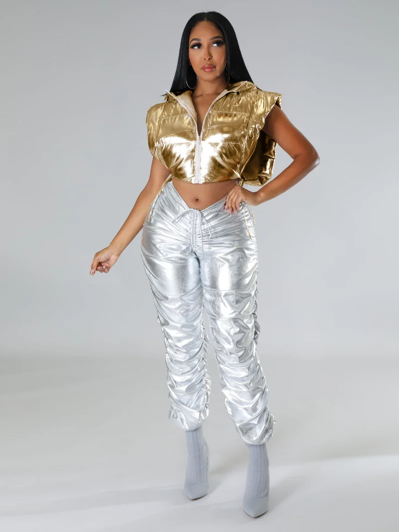 

Однотонная Женская Толстая теплая куртка KEXU с открытыми боками и капюшоном с рукавом «летучая мышь», позолоченные парки, жилет, верхняя оде...