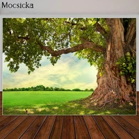 spring backdrop forest large tree meadow photography background outdoor wedding kids birthday party photoshoot decor banner