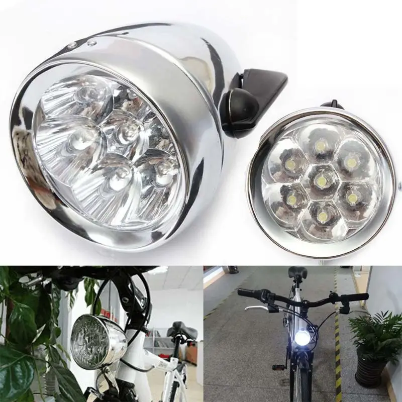 

Vintage Retro Bicycle Bike Front Light Lamp 7 LED Fixie Bike Headlight dropshipping