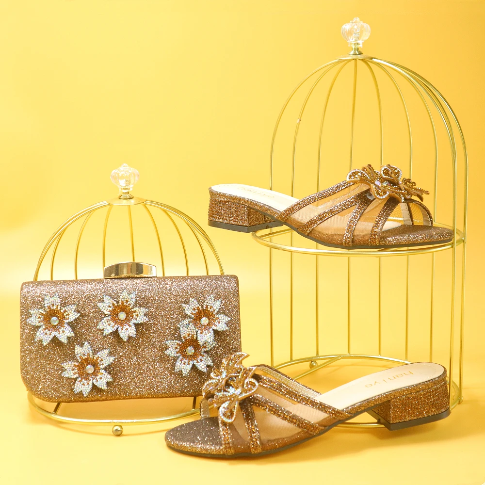 Сандалии для свадебной вечеринки с зелеными цветами 2022 блестящий кошелек клатч