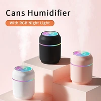 200ml cans humidifier portable mini air spray diffuser usb cool air humidifier with night light mist maker for car home office