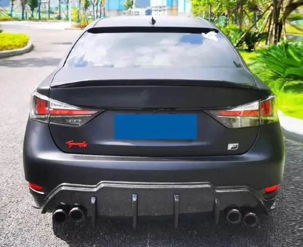 Новинка! Настоящее углеродное волокно Автомобильный задний крыло багажник губа