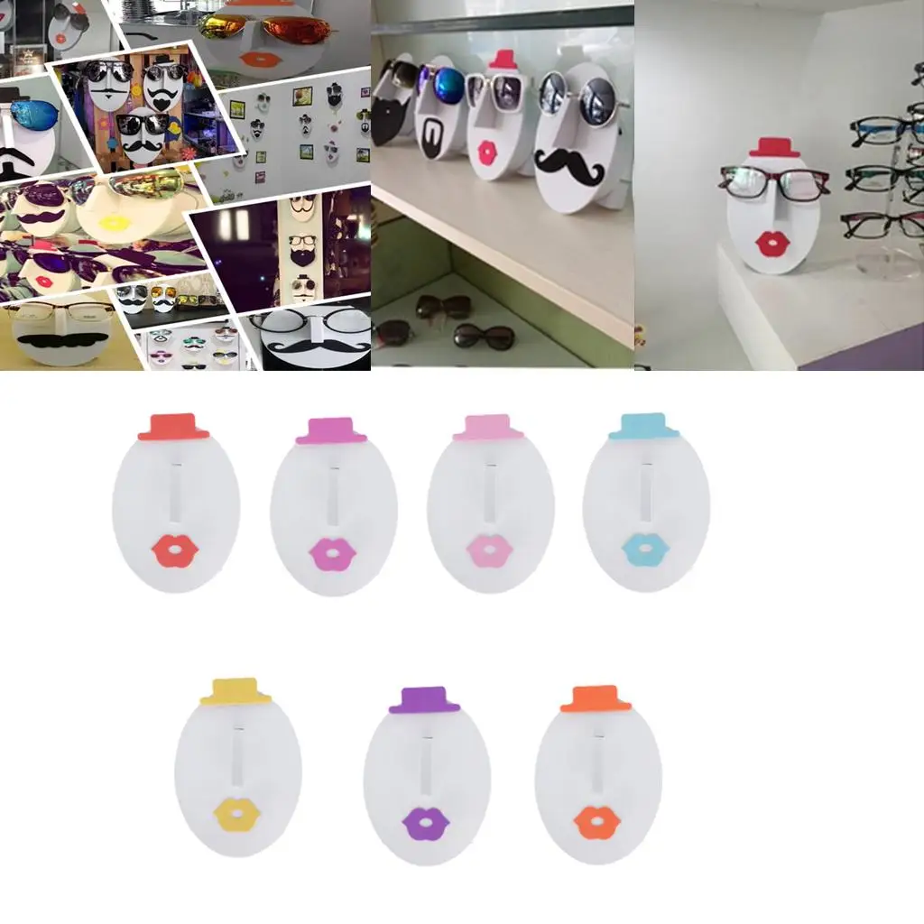 

Various Faces Eyeglass Sunglass Glasses Props Shelf Display Stands Holder
