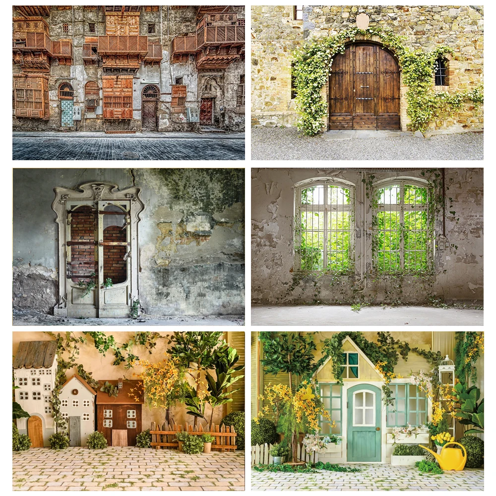 

Laeacco Old Deserted Rural House Wooden Window Wall Vine Interior Scene Photo Backgrounds Photography Backdrops For Photo Studio