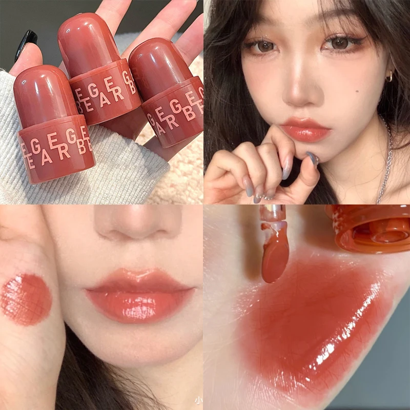 

8 Colors Mirror Water Lip Glaze High Gloss Moisturizing Sexy Red Lip Tint Lipstick Makeup Lasting Color Non-stick Cup Lip Gloss