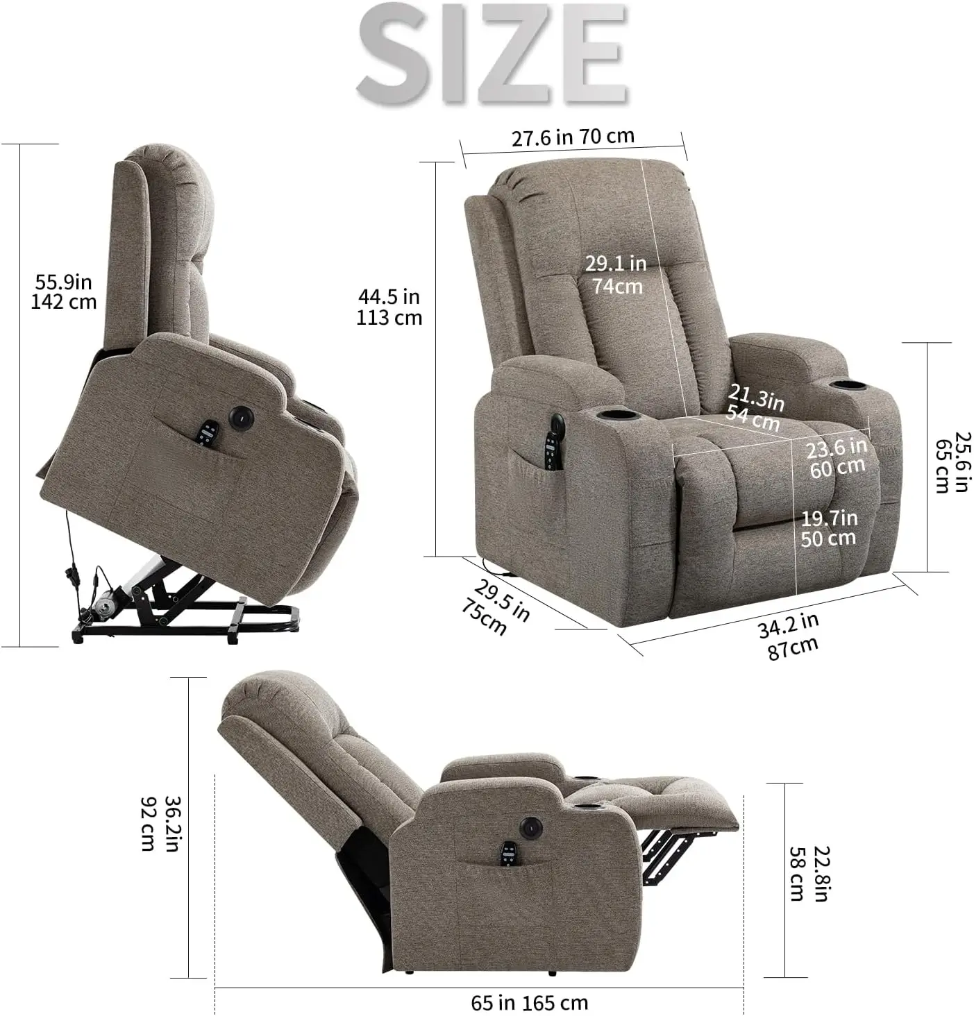 Кресло с электроподъемником и подогревом для пожилых людей электрические кресла