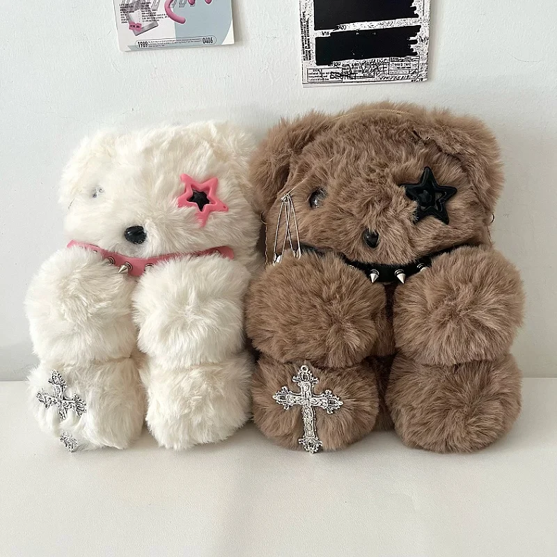 Рюкзак с набивными животными медведем кукла детские плюшевые медвежонки рюкзаки