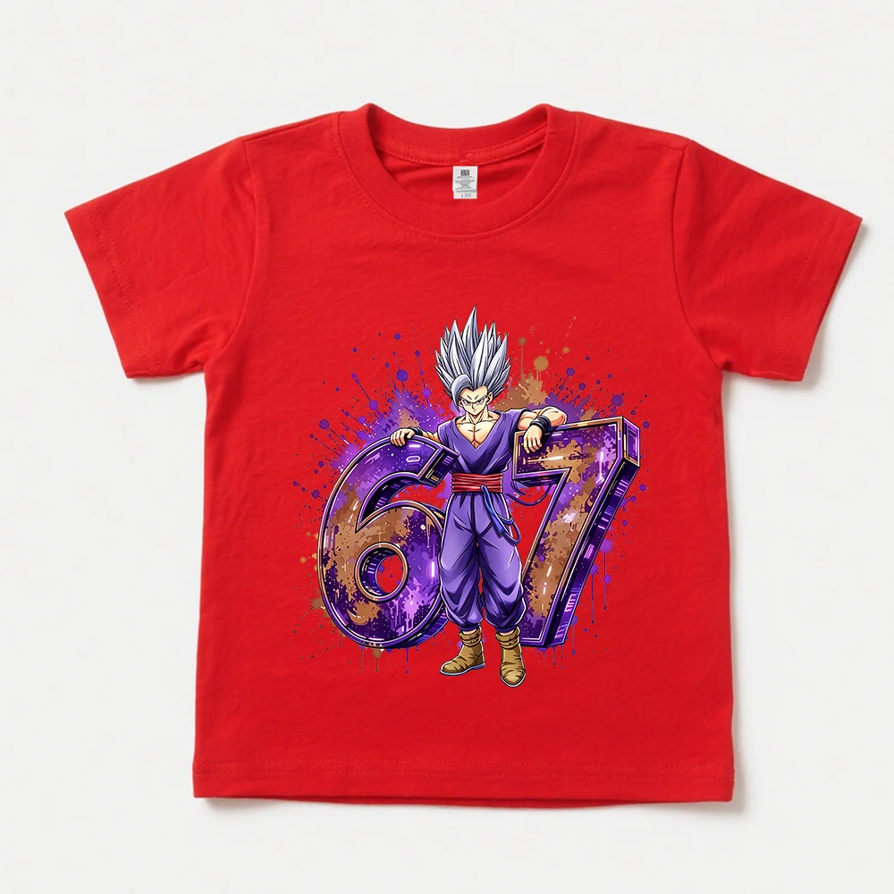 Детская хлопковая футболка с принтом Dragon Ball Gohan 67, повседневный топ для детей и подростков, для мальчиков и девочек, на каждый день (art.: 3920daefd091c) - 3920daefd091c