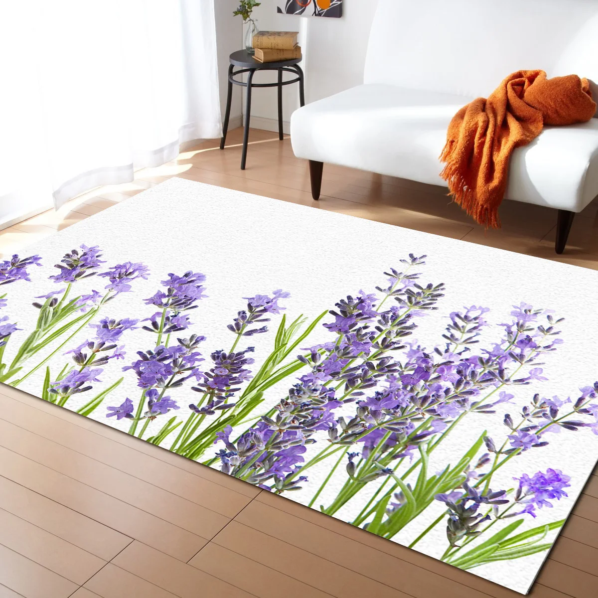 Фиолетовые Лавандовые ковры для гостиной домашняя спальня прикроватное одеяло