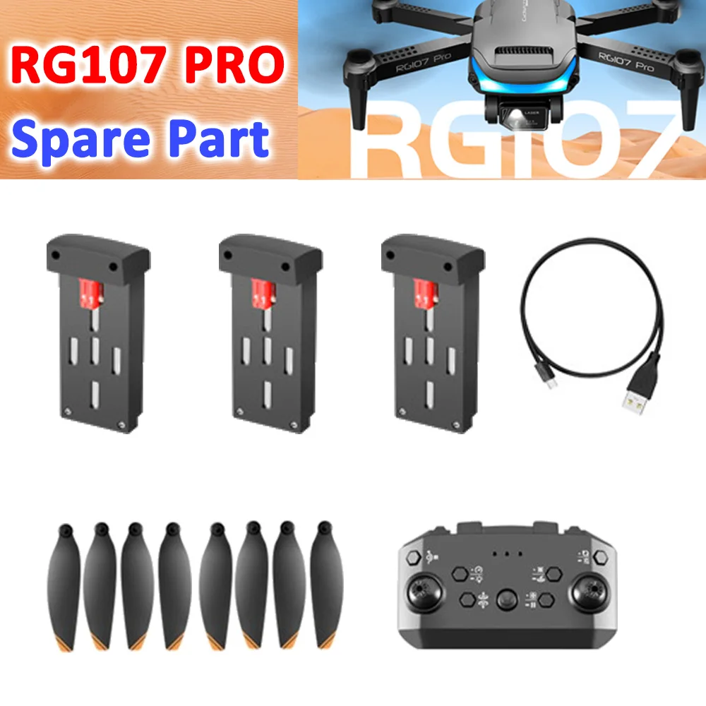 

RG107 PRO Drone Spare Part 3.7V 1800mAh Battery/ Propeller Props Balde Wing Rotor / Remote Controller Transmitter Accessory