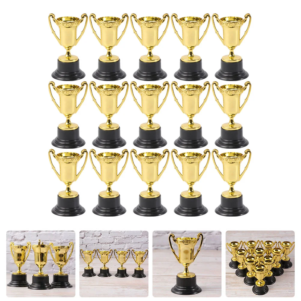 

30 Pcs Trophy Bulk Kids Toys Award Small Model Funny Plastic Reward Child Prize Cup Gold Coin