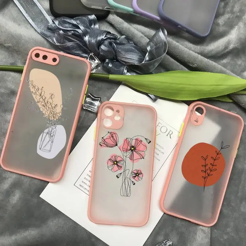 

Retro Abstract Geometry art Phone Case matte transparent For iphone 11 12 13 7 8 plus mini x xs xr pro max cover