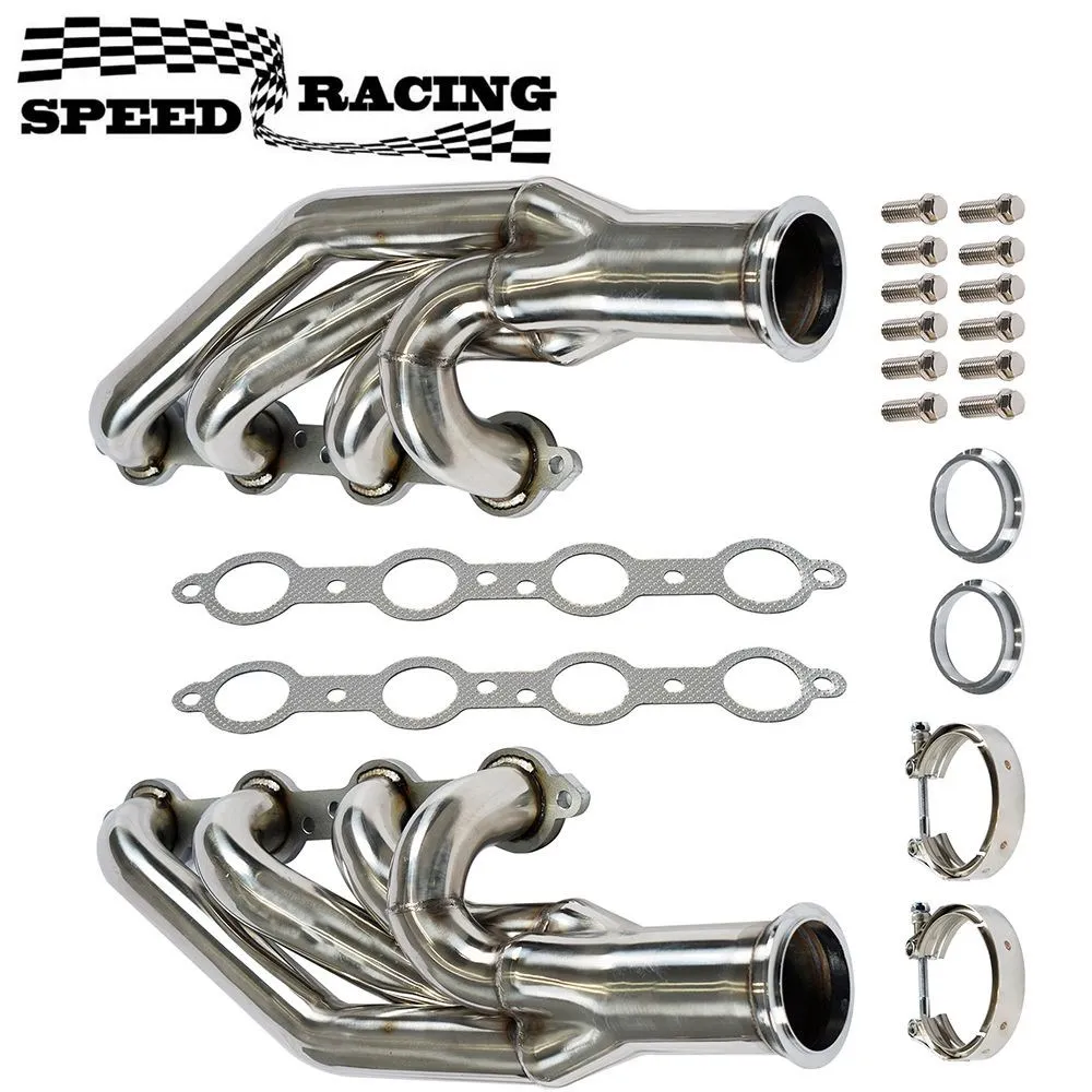 

Exhaust Header Manifold For LSX LS1 LS2 LS3 LS6 4.8L 5.7L 6.0L 6.2L Engine Forward Facing Up 1 3/4" For Chevy Small Block 97-14