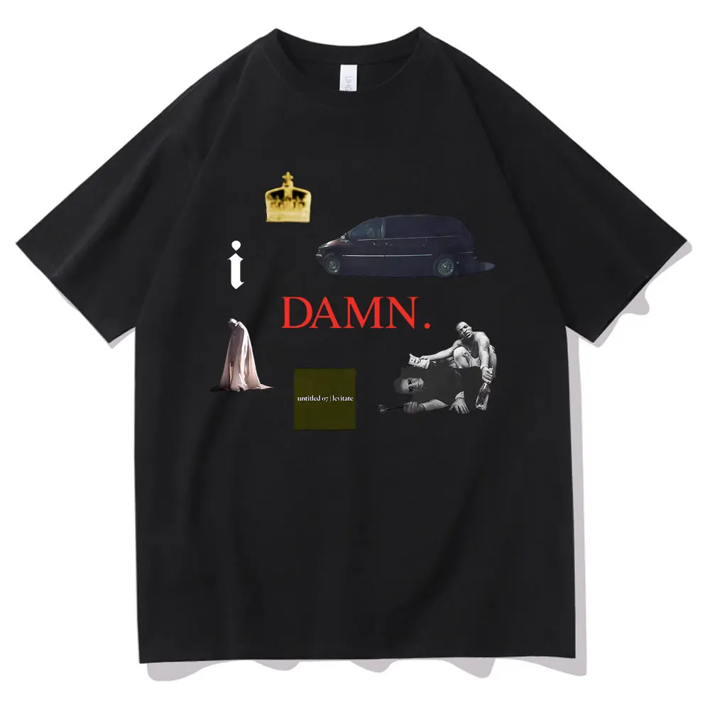 

Rapper Kendrick Lamar Damn Album Graphic Tshirt Short Sleeve Men Women Vintage Loose Tees New Male Casual Plus Size T Shirt Tops