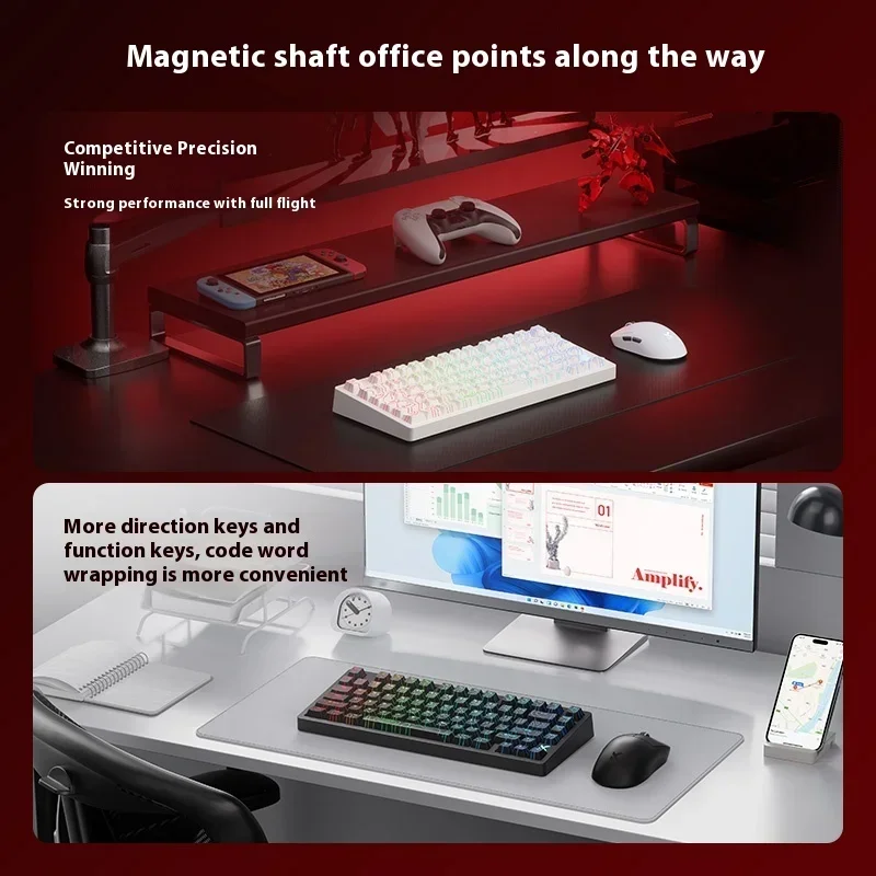 Mchose JET75 клавиатура магнитный переключатель 8k 0 1 мс прокладка с возможностью