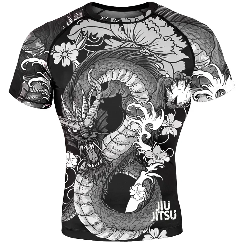 Customized Men's and Women's MMA Shirts Muay Thai Boxing Adult Combat Clothing Quick Dry Sports T-Shirts Short Sleeve Tops