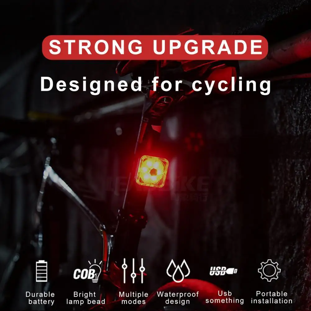 

Задний фонарь для езды на велосипеде, яркий уличный светодиодный фонарь для горного велосипеда с USB-зарядкой, Аксессуары для велосипеда