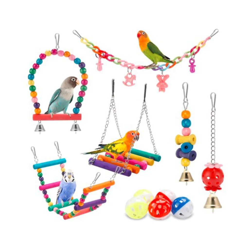 

11 Pieces/Set Color Random Pet Hanging Toy Toys Ladder Pets Supplies