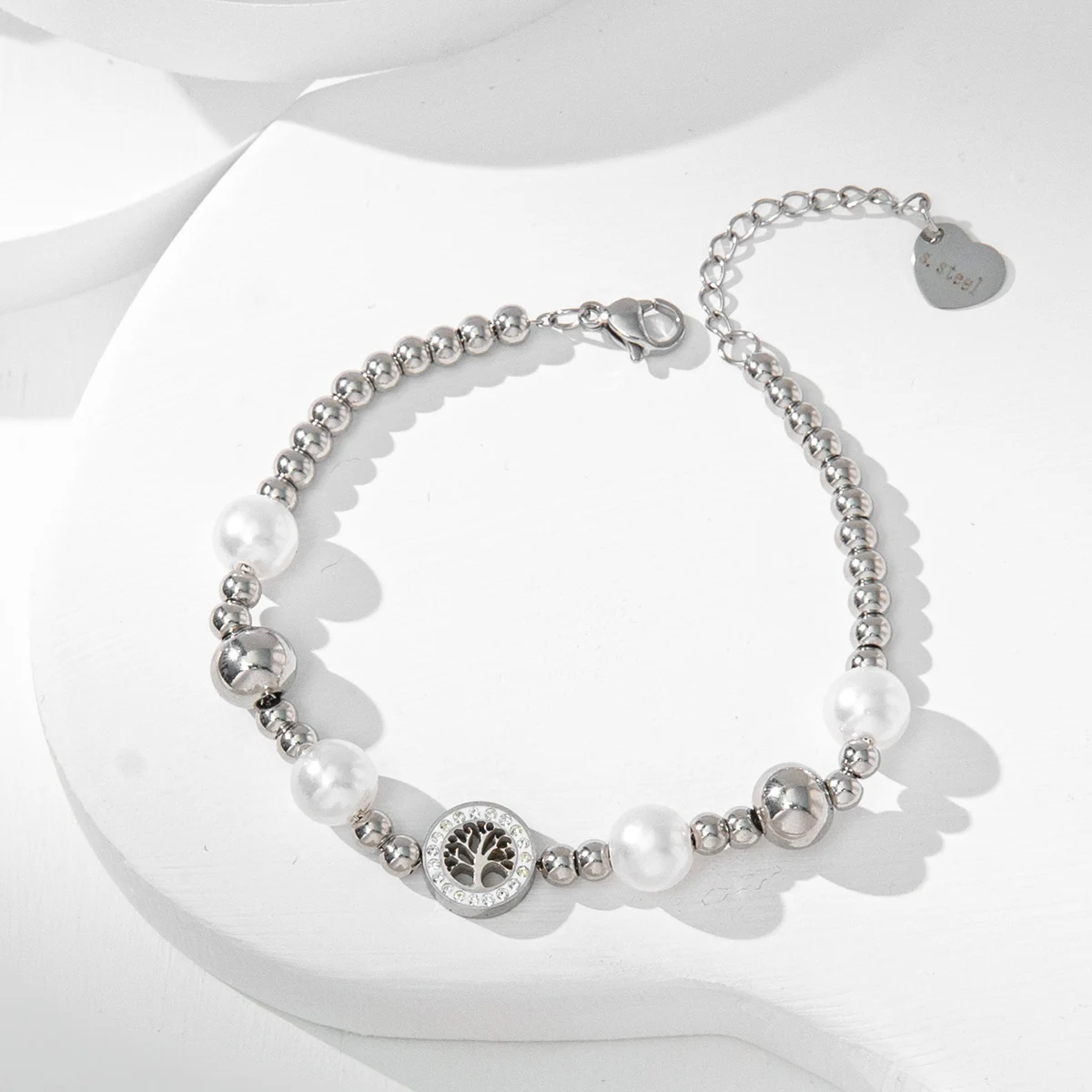 Sifisrri Сердце Звезда Lifetree Preal браслет для женщин нержавеющая сталь Твердые