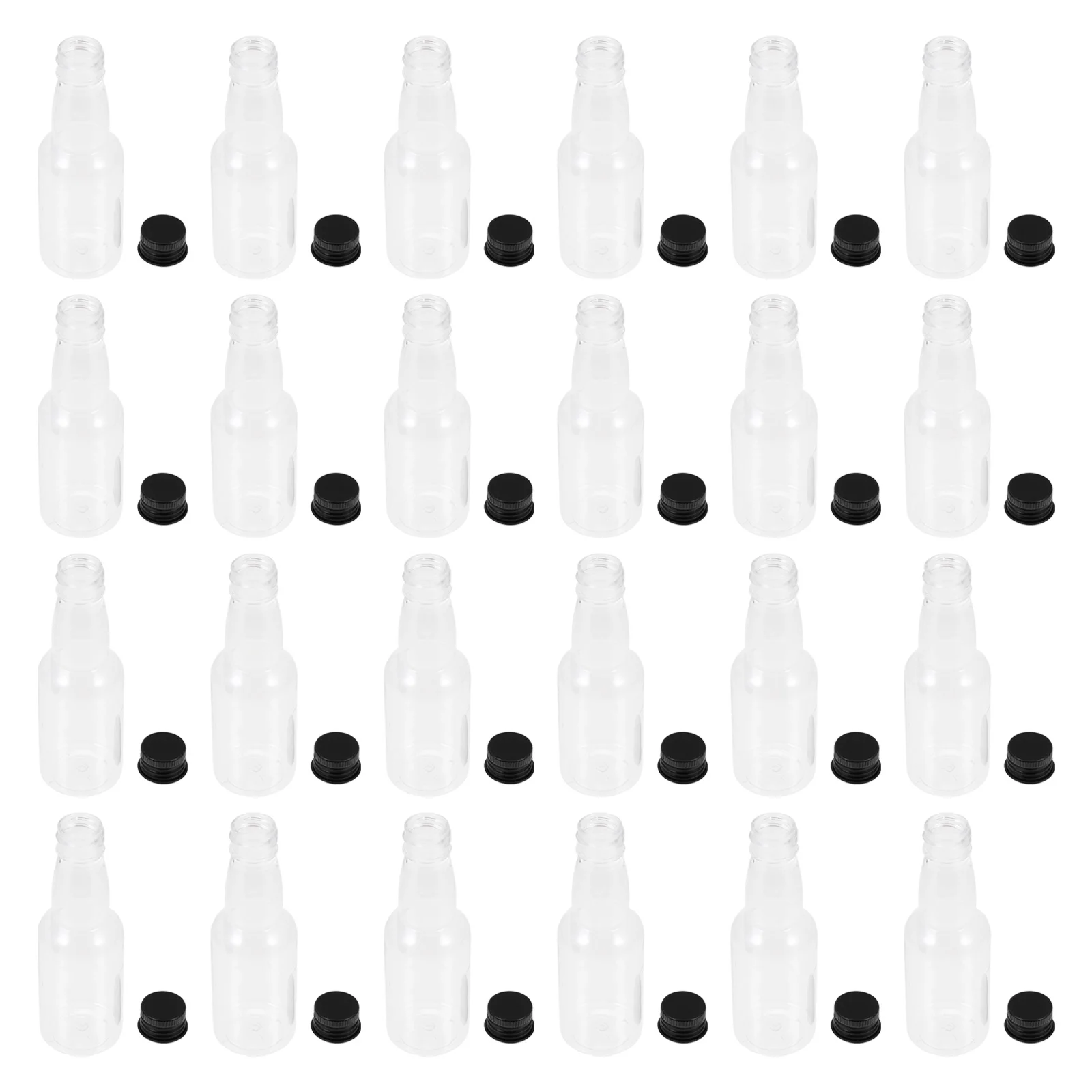 

50 Pcs 50ml Bottle Sub Sealing Small Glass Carafe Lids House Sauce Clear Plastic Containers Beer Juice