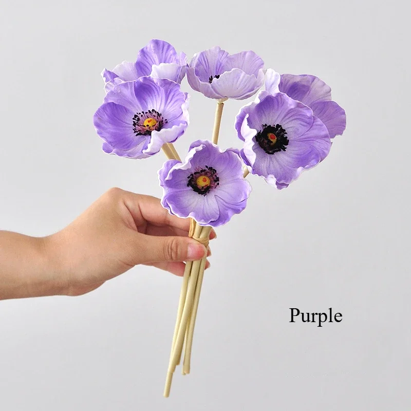 

Искусственный шелковый цветок Поппи для декора