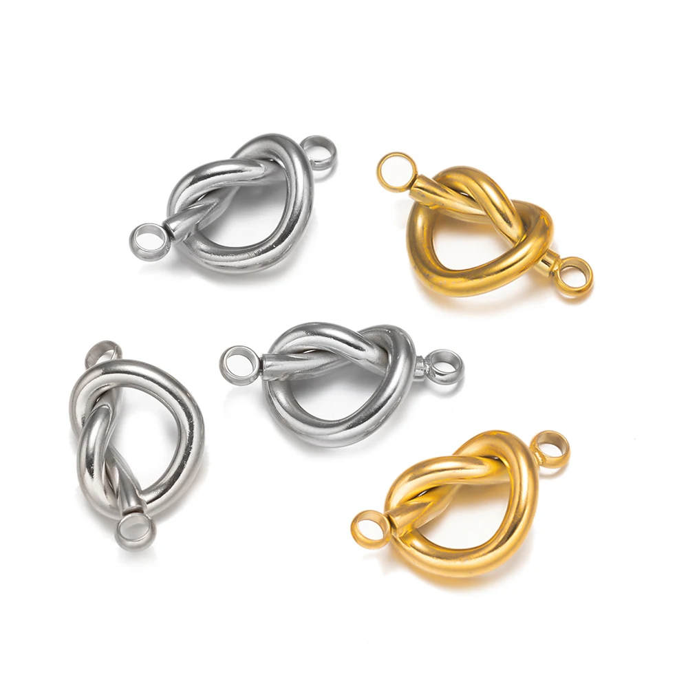 Соединители из нержавеющей стали в форме сердца для браслетов ожерелий сережек