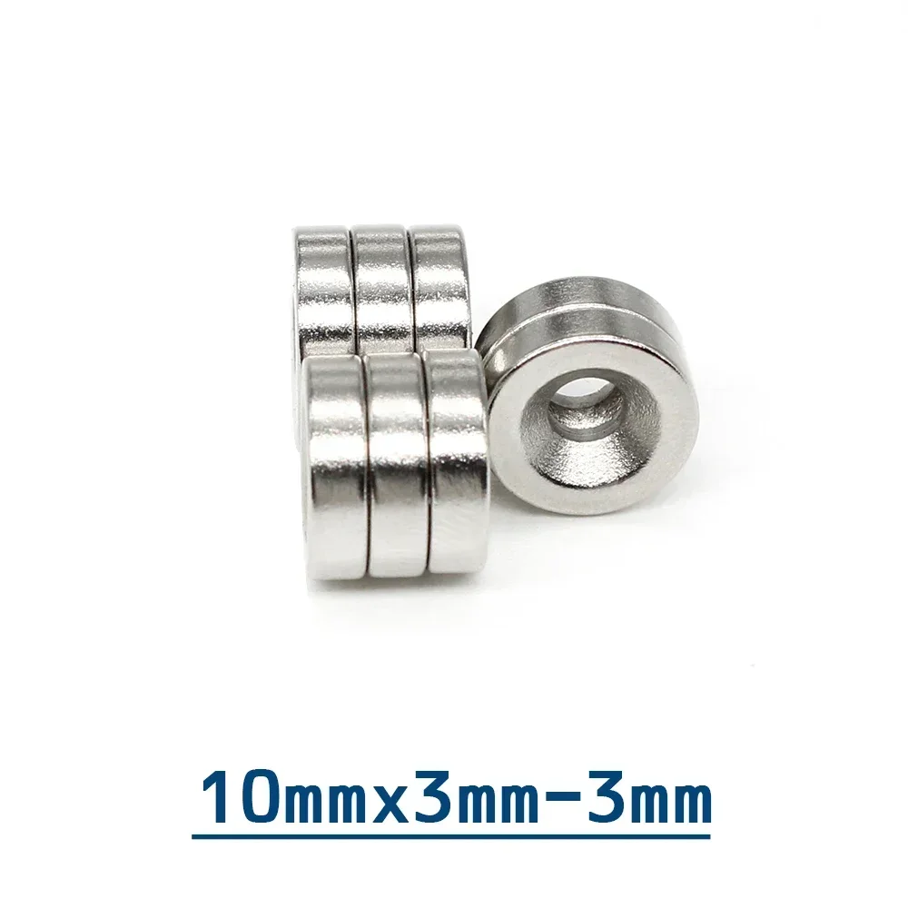 10/20/50/100/150/200/300 шт. 10 х3-3 круглый потайной неодимовый магнит х3 отверстия 3 мм N35