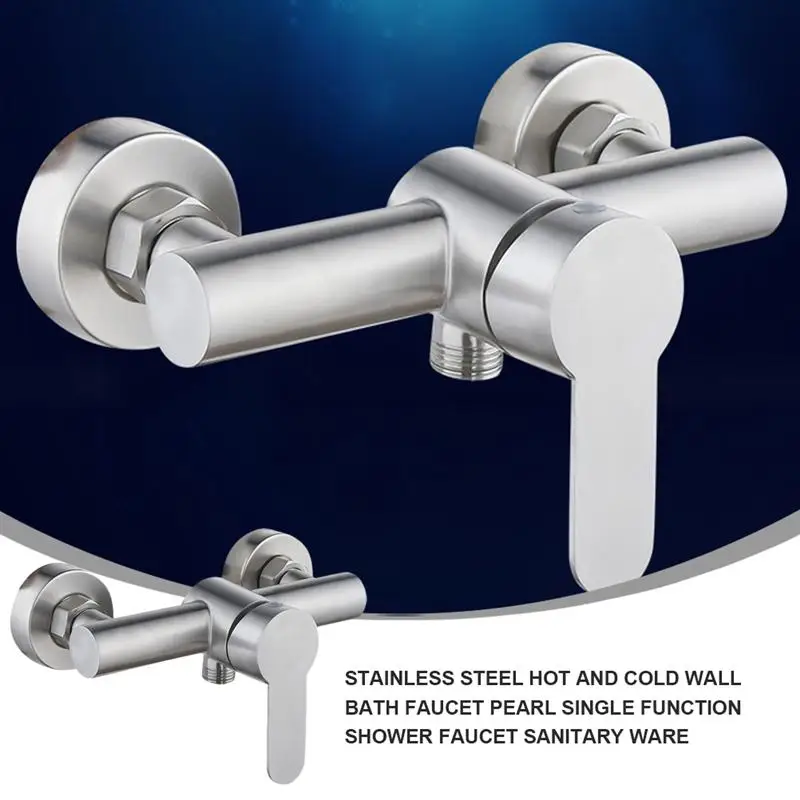 

1PC Stainless Steel Cold And Hot Faucet In-Wall Type Bathtub Faucet Single Function Shower Water Tap Bathroom Accessories