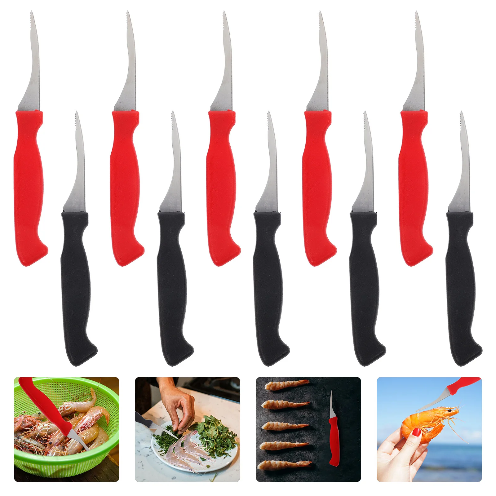 

10 шт., инструменты для чистки проволоки креветок из нержавеющей стали