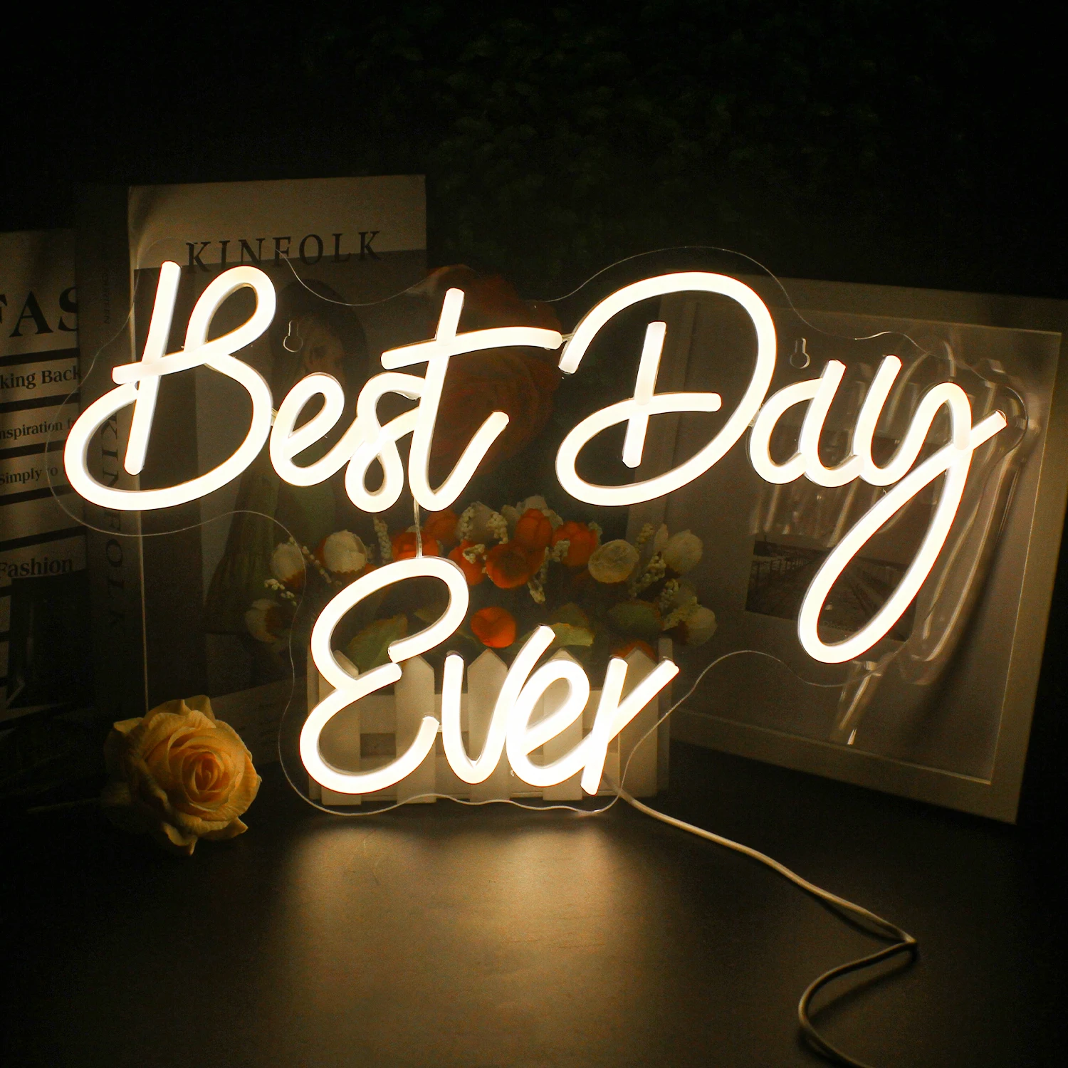 

Wanxing Best Day Ever Neon Sign Party Lights Led Lamps Personalised Birthday Restaurant Bar Gamer Aesthetic Wall Decoration