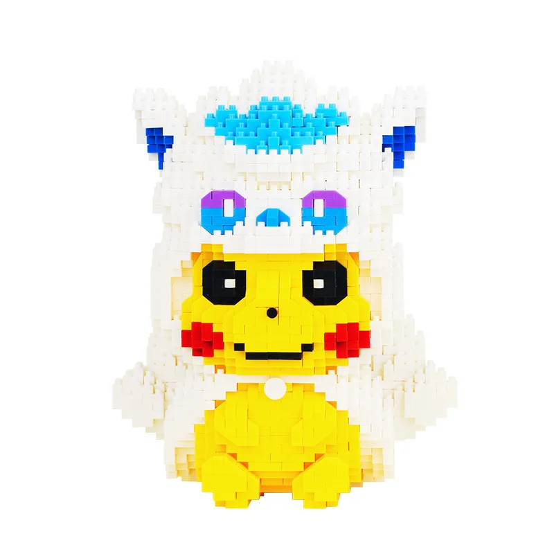 

Pokemon Anime Figures Kawaii Pikachu Building Bricks Set Cosplay Ice Vulpix Diamond Blocks Model Toys for Children's Gifts 16169