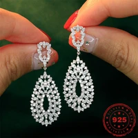 hoyon jewelry wholesale ins style micro studded drop earrings real 100 s925 silver color jewelry for woman