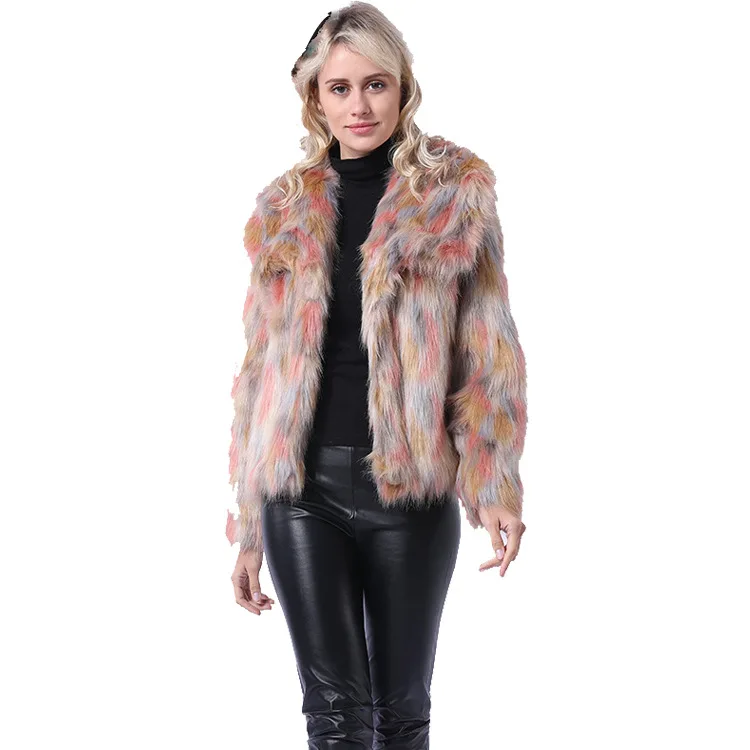 Women's Imitation Fur Jacket Whole Leather Fur Coat Women's Short Wool Coat Imitation Fox Fur Rabbit Fur Faux Fur Coat