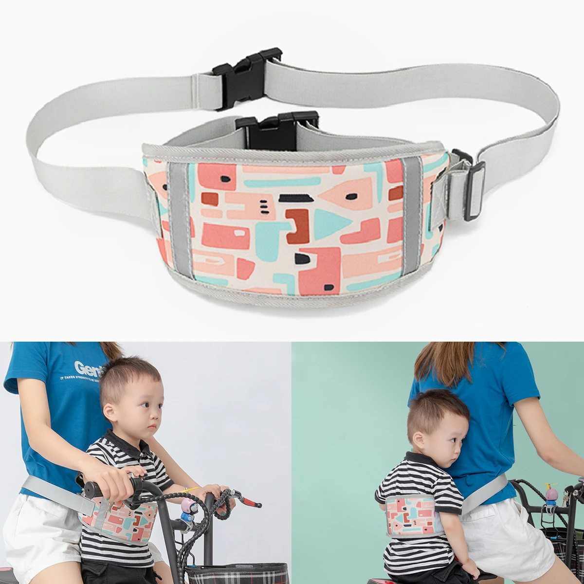 

Electric Bicycle Bike Riding Safety Seat Belt For Children Kids Adjustable Anti-drop Protection for Motorcycles Also