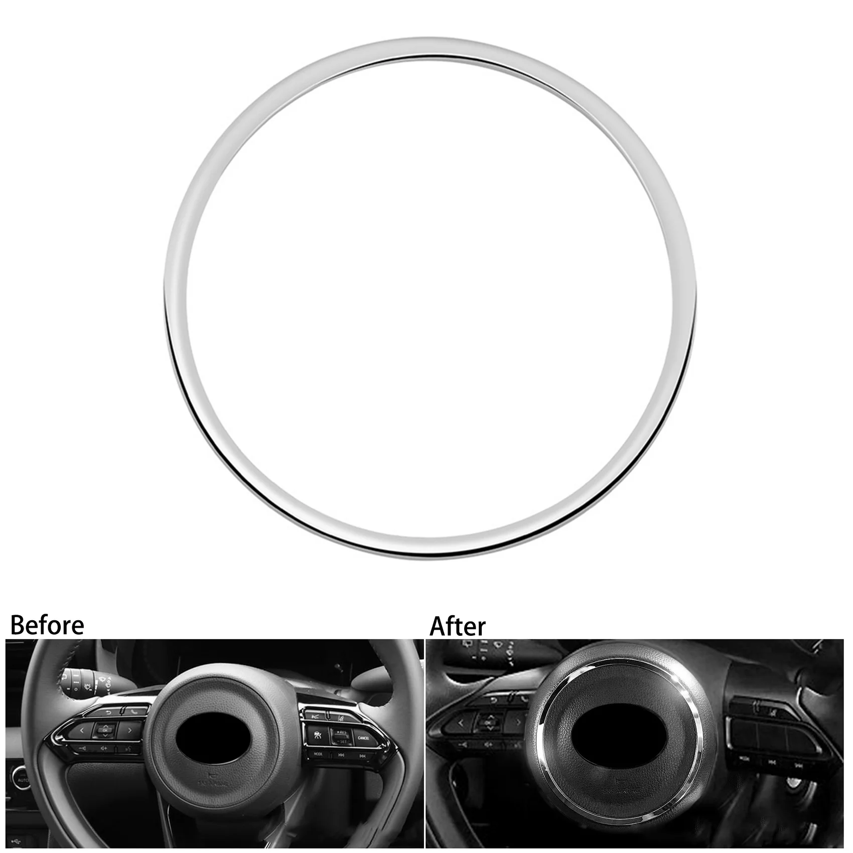 Автомобильное хромированное модифицированное украшение на руль для Toyota Yaris/Yaris