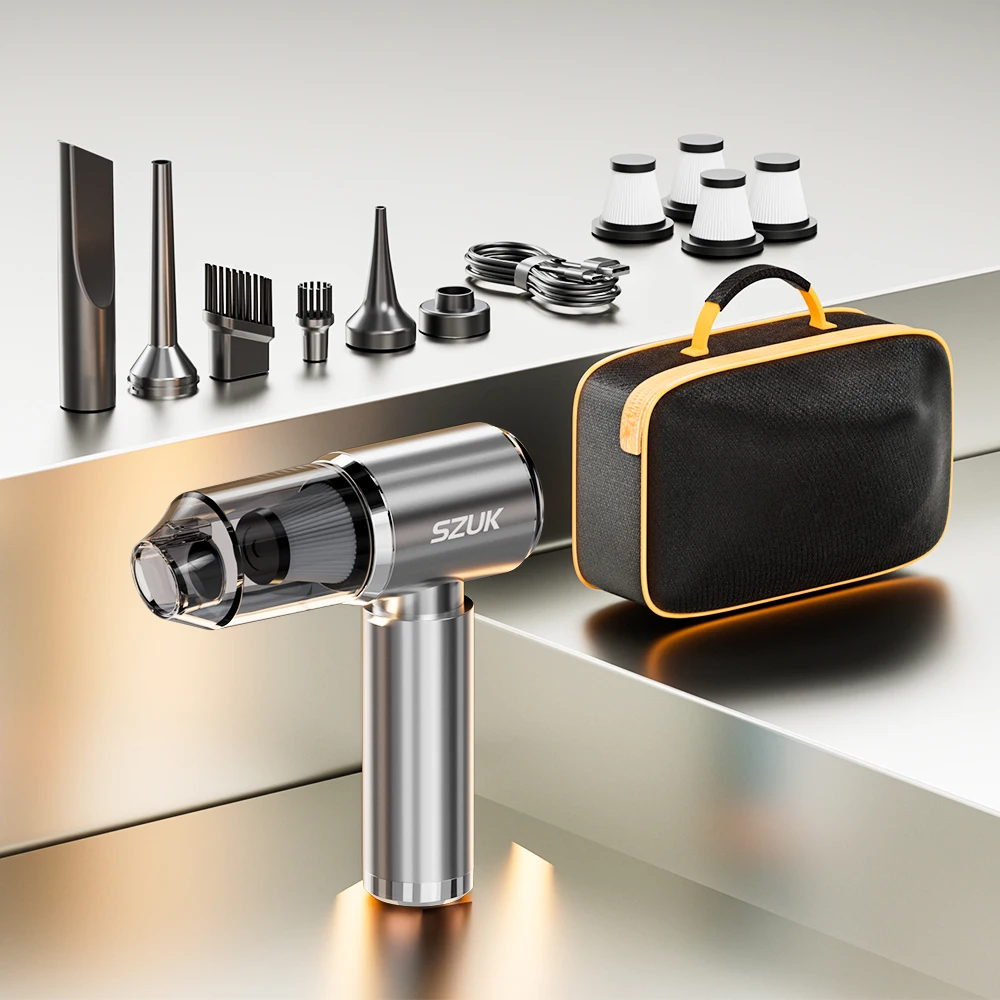 

SZUK Мини беспроводной автомобильный пылесос синего цвета