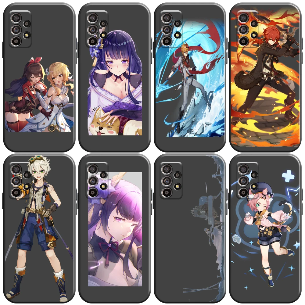 

Genshin Impact Project Game Phone Case For Samsung Galaxy A32 4G 5G A51 4G 5G A71 A72 4G 5G Silicone Cover Liquid Silicon Funda