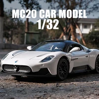 132 maserati mc20 alloy supercar car metal collection model car with sound and light pull back toys for children