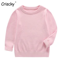 criscky baby solid casual basic sweater o neck kids slouchy soft wool clothing for boys girls autumn winter sweaters hooded top