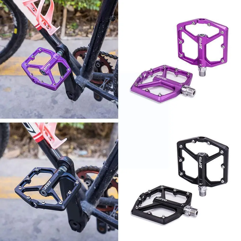 

Ztto 2021 New Mountain Non-slip Bike Pedals Platform Bicycle Flat Alloy Pedals 9/16" 3 Bearings For Road Mtb Fixie Bikes T3o3