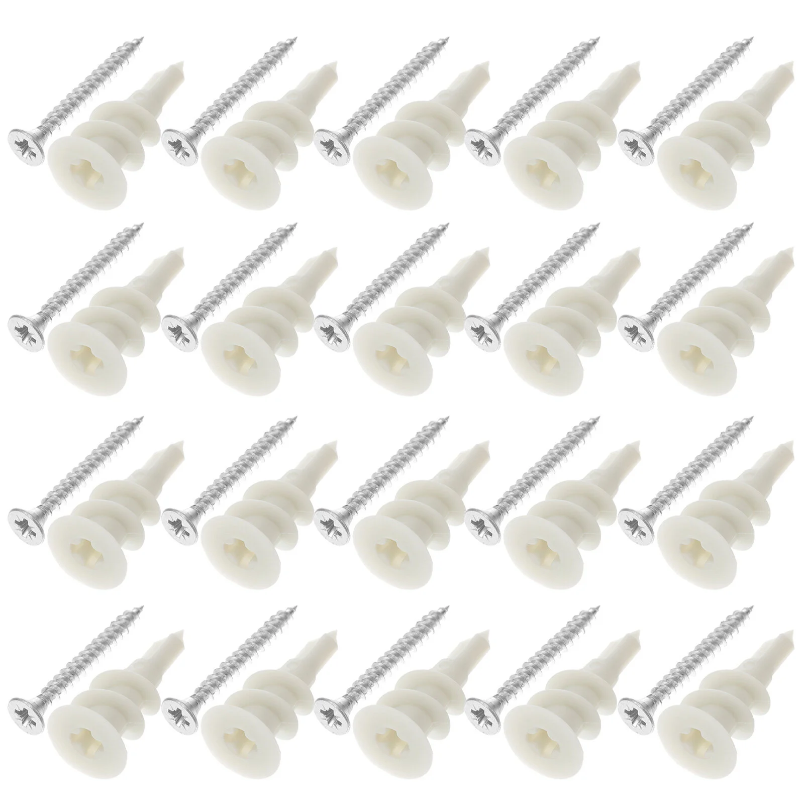 

20 Sets Hardware Plasterboard Expansion Screws Airplane Drywall Self Drilling Anchors Nylon