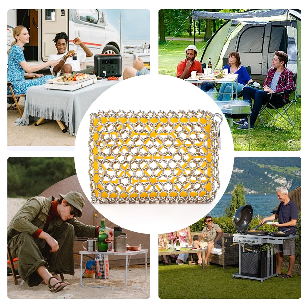 Очиститель чугуна с подвесным кольцом скребок для чистки кастрюль посуда из