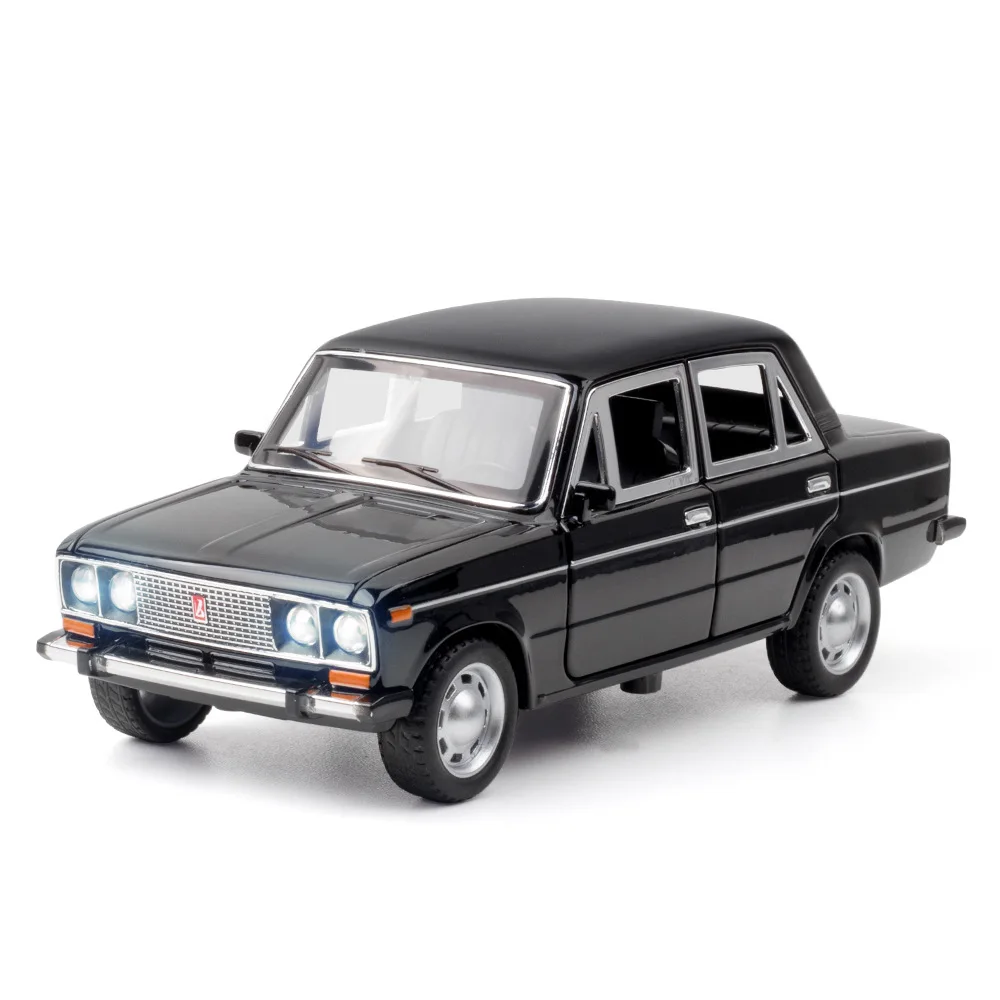 

1/24 Die Cast Lada Model Simulation Car Russian Style Vehicle 3 Colors 6 Openable Doors Collectible Classic Alloy Car Toy