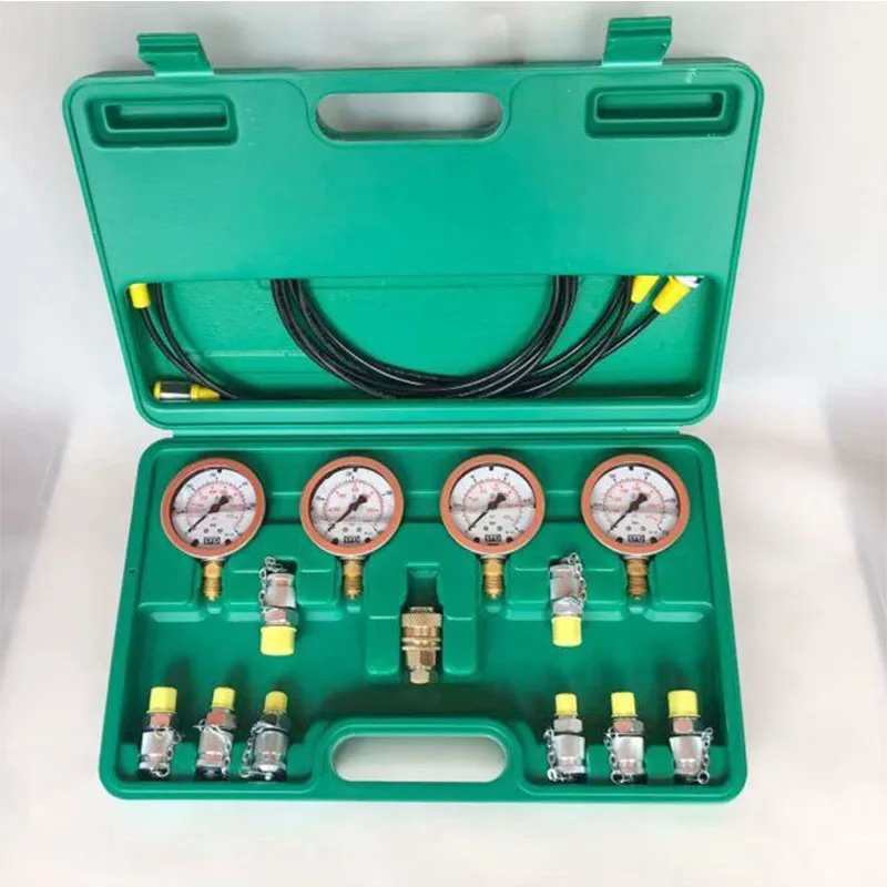 

Excavator Hydraulic Oil Pressure Gauge Test Pressure Detector Precise Hydraulic Pressure Measuring Pump Combination Instrument