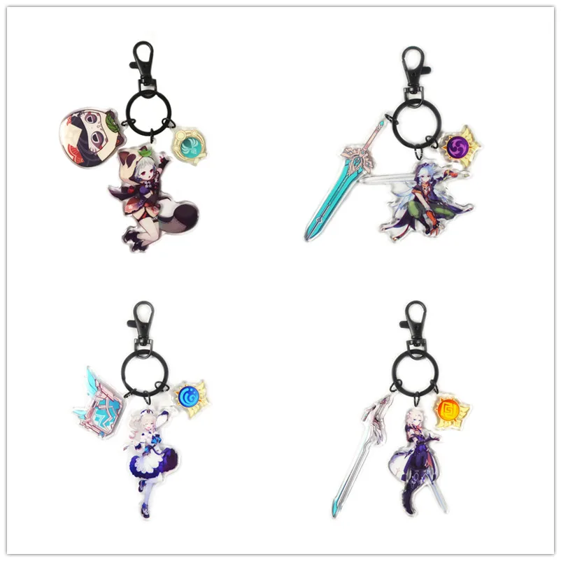 

Аниме мультфильм Genshin брелок акрил Beelzebul Sangonomiya Kokomi kaedeхара Kazuha Лицензионная сумка Подвеска маленький подарок оптовая продажа