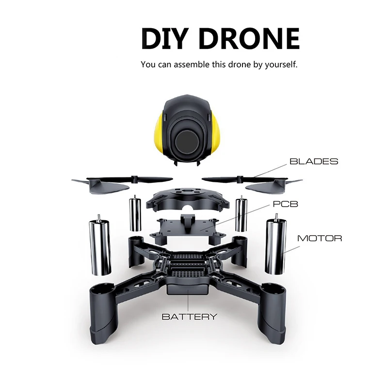 Самодельный БПЛА, собранный телефон, Wi-Fi, пульт дистанционного управления в реальном времени, многофункциональный четырехосевой самолет, игрушки ручной сборки Самодельный БПЛА, собранный телефон, Wi-Fi, пульт дистанционного управления в реальном времени, многофункциональный четырехосевой самолет, игрушки ручной сборки