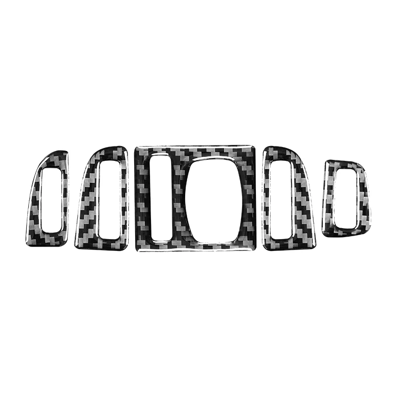 

Carbon Fiber Center Console Air Outlet Cover Kit Trim Stickers Interior Accessories for BMW- 5 Series F10 2011-2017