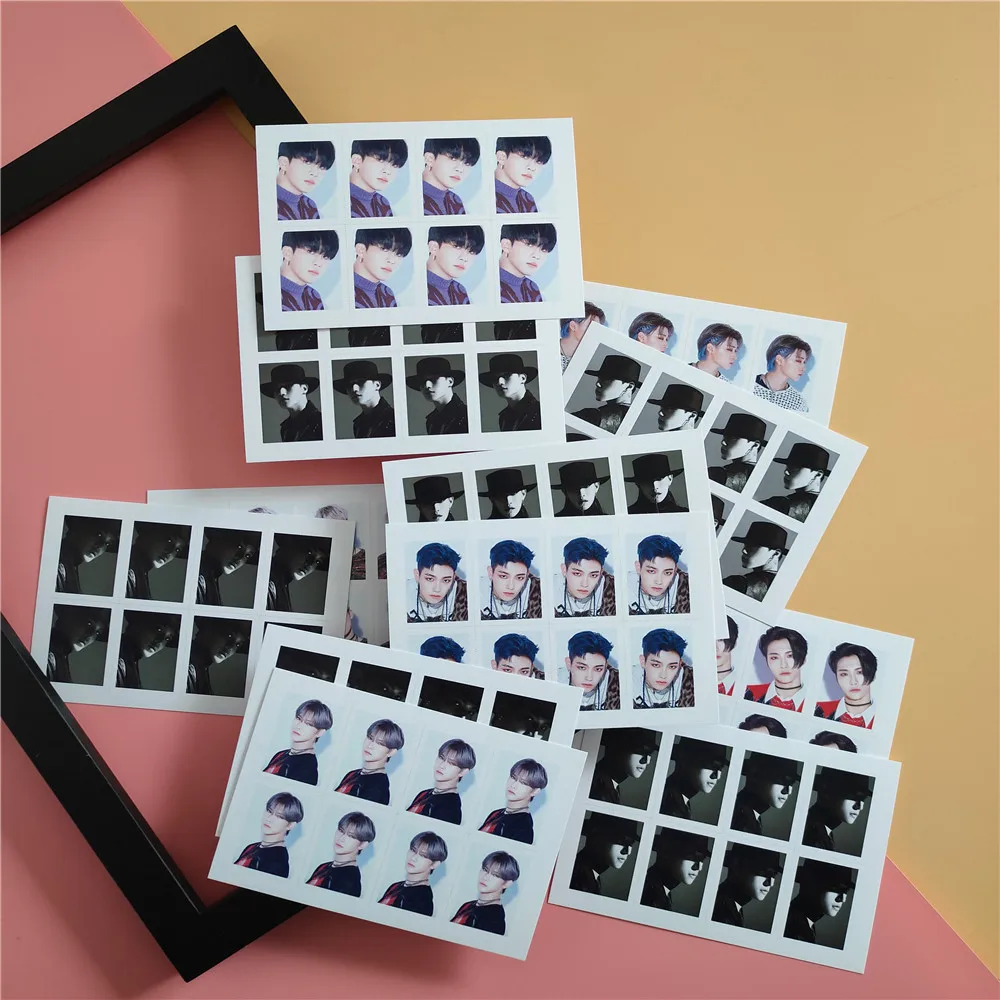 2 шт./компл. KPOP ATEEZ ATINY One Inch ID Photo MONGYOUNG YUNHO HONGJOONG Паспорт фотографии Коллекция