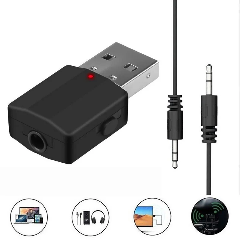 

Mini 3.5mm AUX Stereo Wireless Bluetooth Adapter 5.0 Bluetooth Transmitter Receiver For Car Music Bluetooth Transmitter For TV